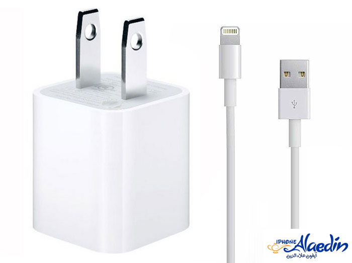 سری شارژر آیفون اورجینال به همراه کابل شارژ لایتنینگ / Apple iPhone Charger 2 Pin