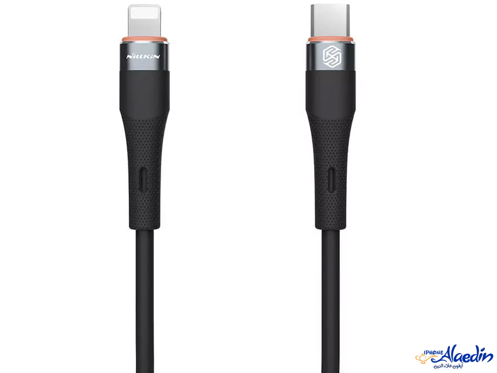 کابل تایپ سی به لایتنینگ 27 وات 1.2 متری نیلکین Nillkin Flowspeed liquid silicone cable Type-C to Lightning PD 27W
